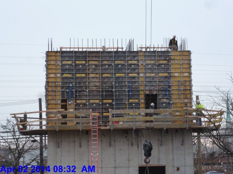 Finished setting up the Shear Wall panels at Elev. 4-Stair -2 2nd floor Facing South (800x600)
